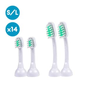 Toothbrush Heads, Small and Large, 14 Units