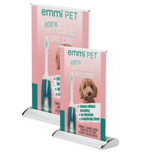 emmi-pet® Desktop Mini Roller Banners A4/A3 (Pink)