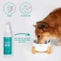 emmi-pet® Happy Dent Dental Spray, Dog eating from bowl